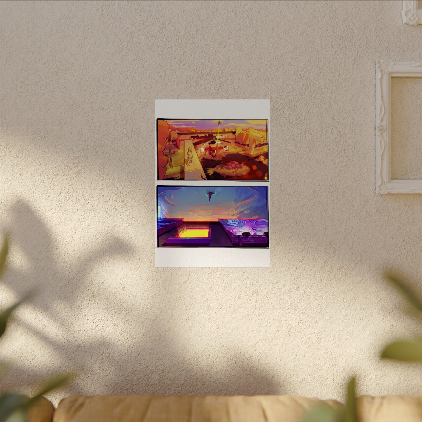 Fragments Comic Panel | Watercolor Matte Posters