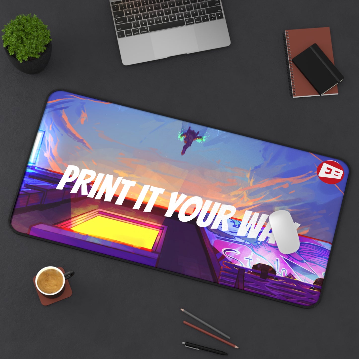Fragments | Comic Panel Desk Mat