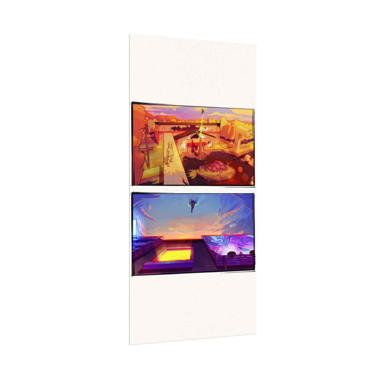 Fragments Comic Panel | Watercolor Matte Posters