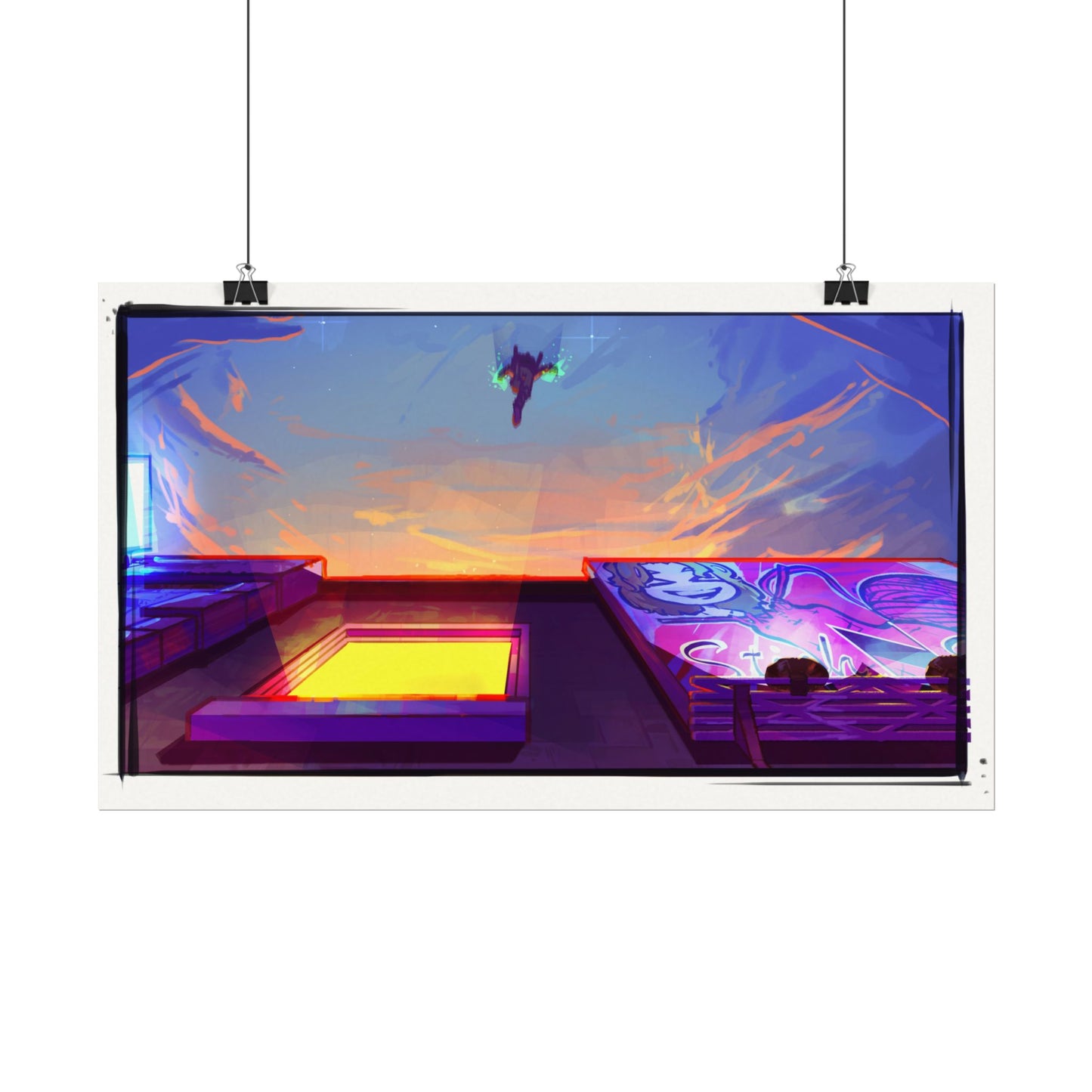 Fragments Comic Panel | Watercolor Matte Posters