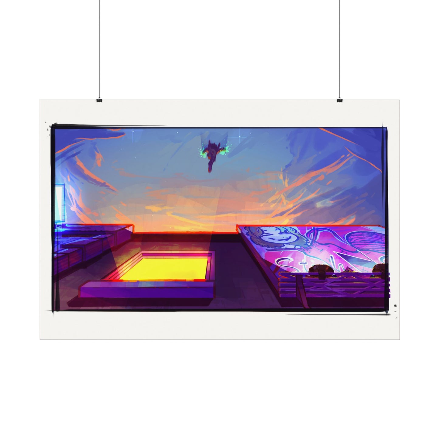 Fragments Comic Panel | Watercolor Matte Posters