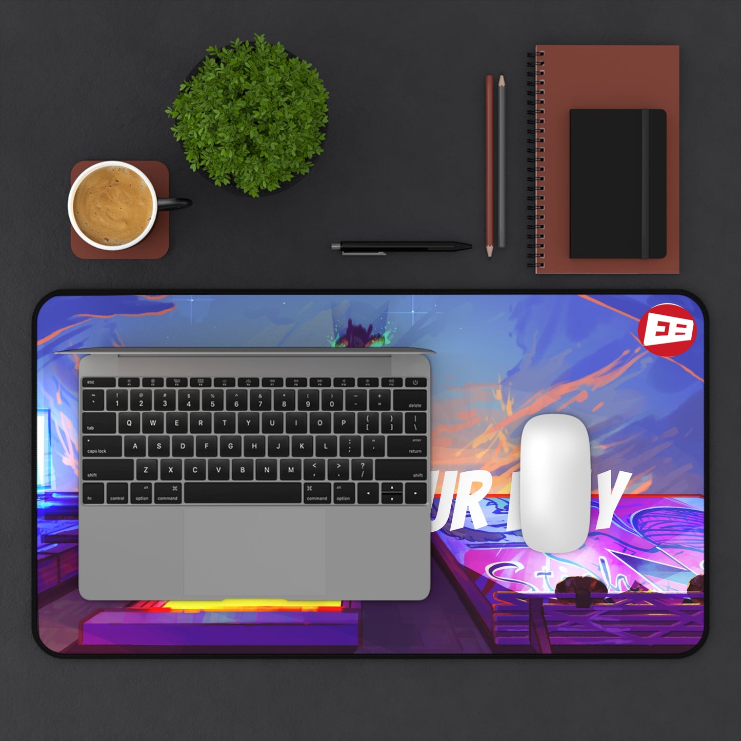 Fragments | Comic Panel Desk Mat