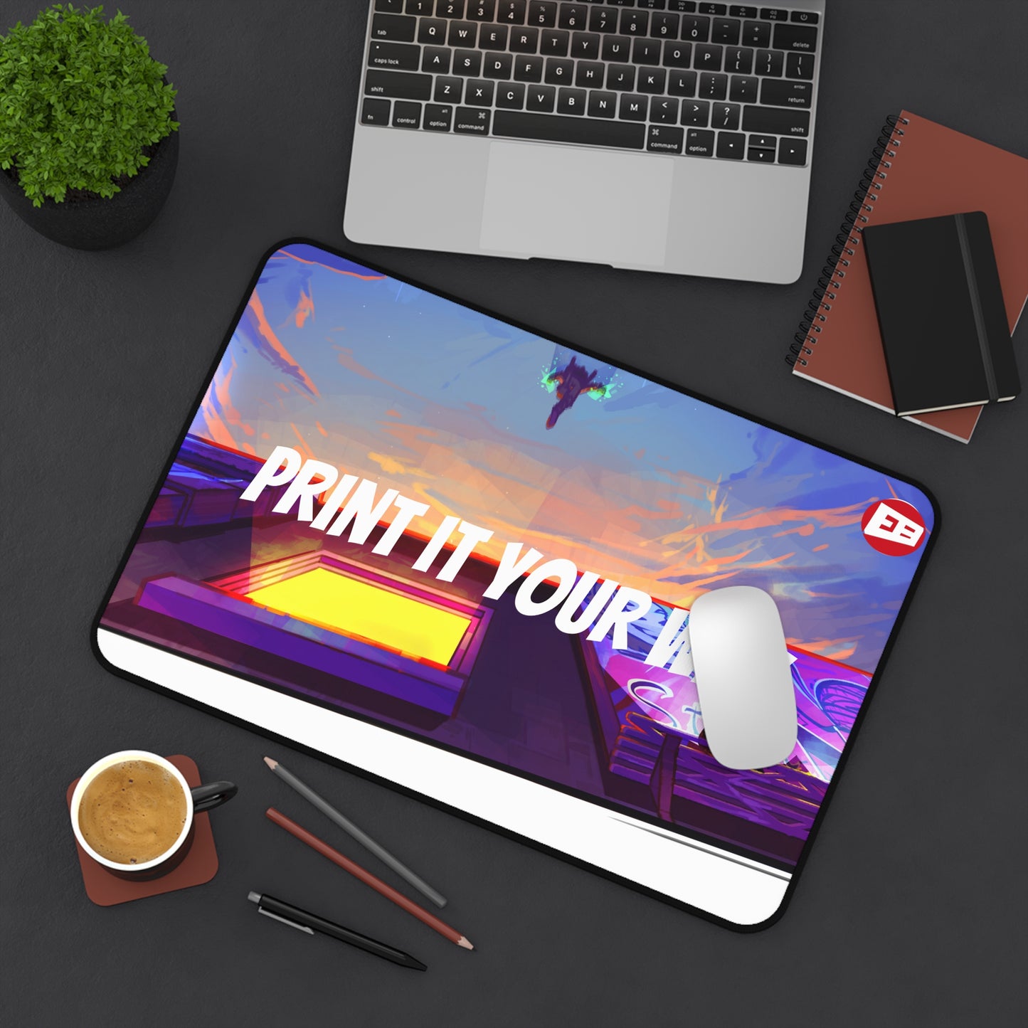 Fragments | Comic Panel Desk Mat