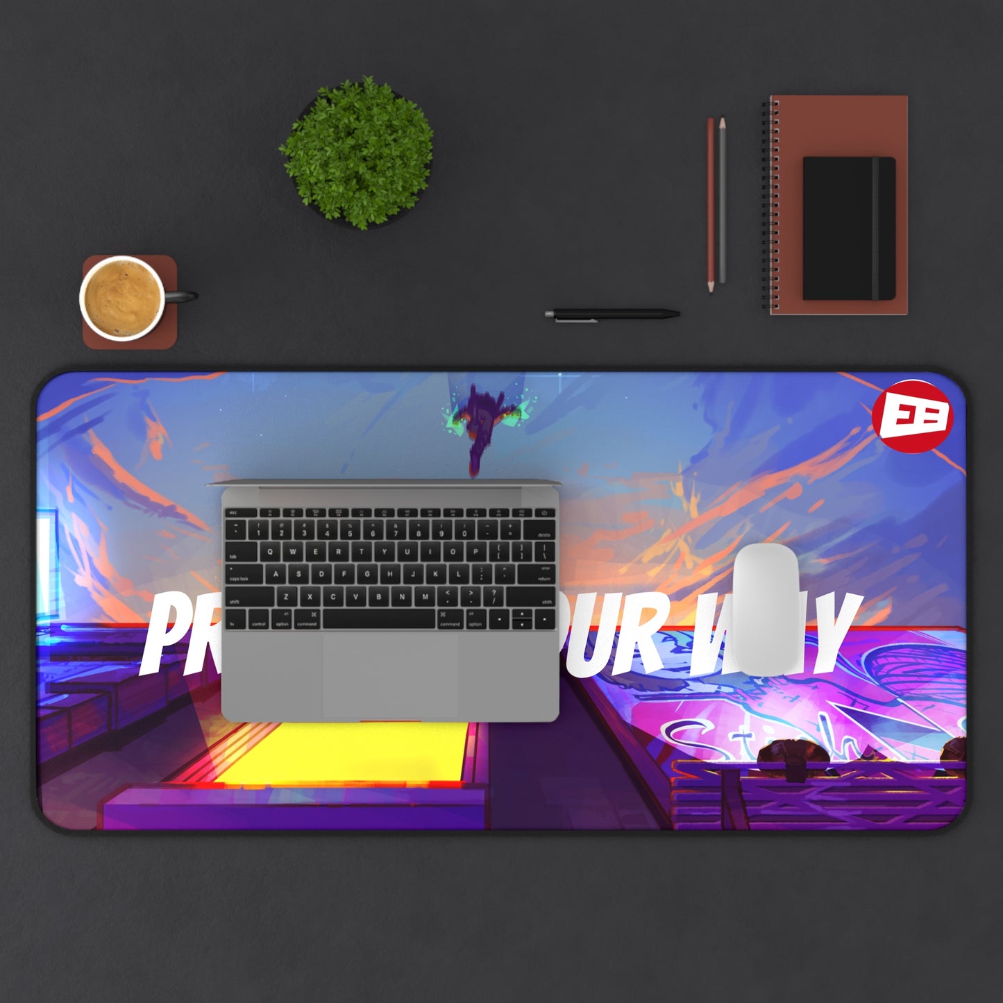 Fragments | Comic Panel Desk Mat