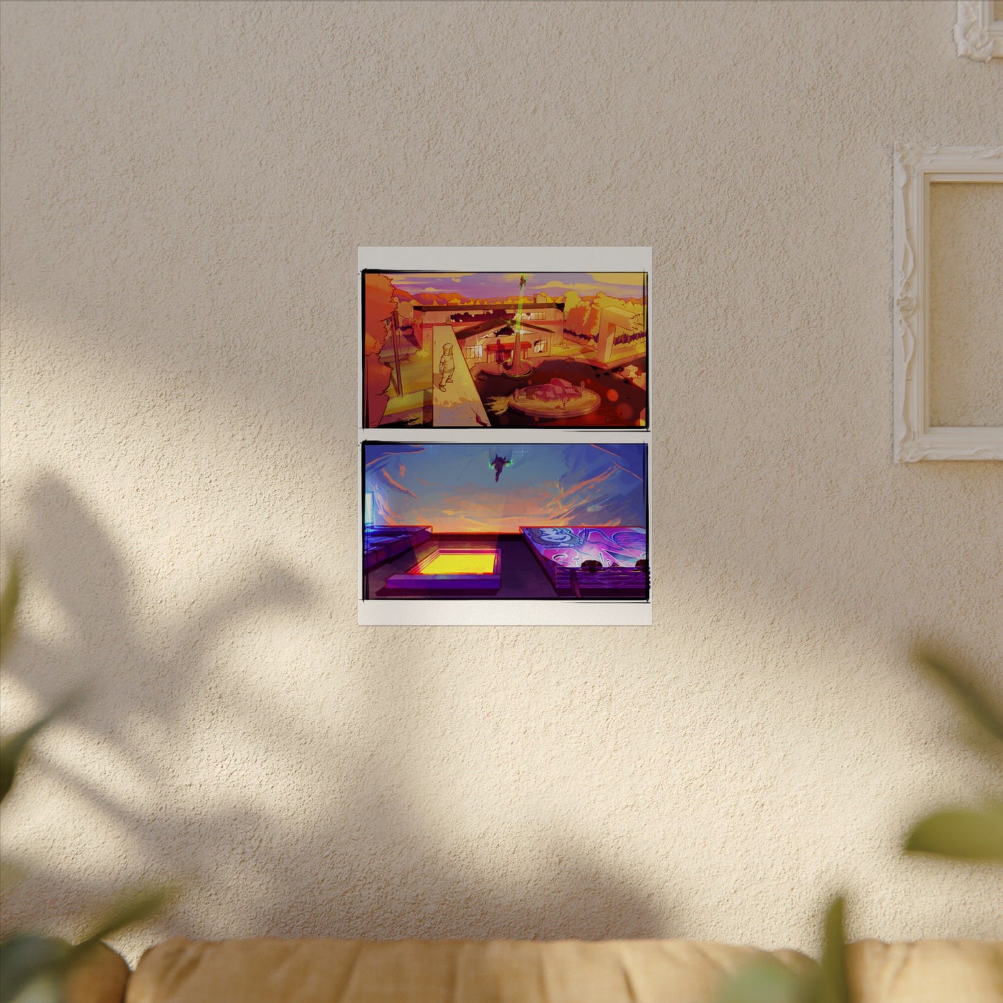 Fragments Comic Panel | Watercolor Matte Posters